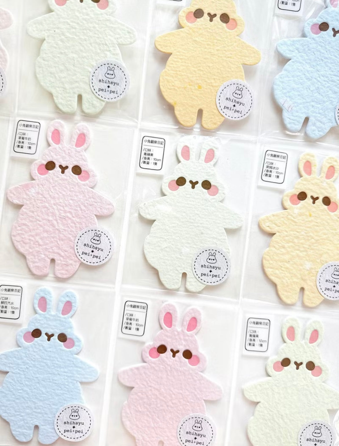 Little Rabbit Observation Diary- Handmade Paper Shape Card