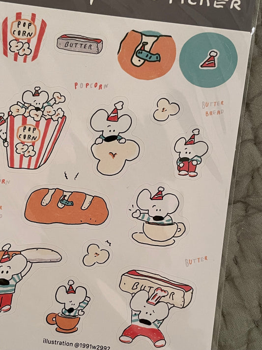 1991w2992- Popcorn Sticker