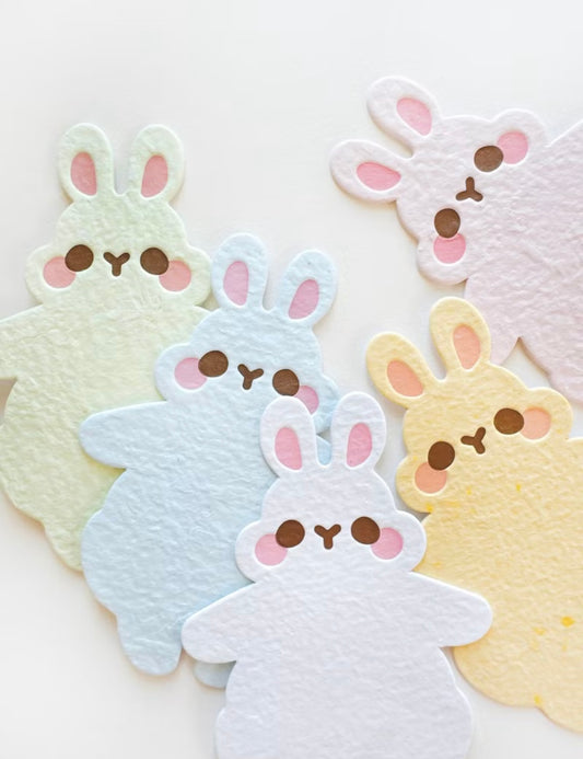 Little Rabbit Observation Diary- Handmade Paper Shape Card