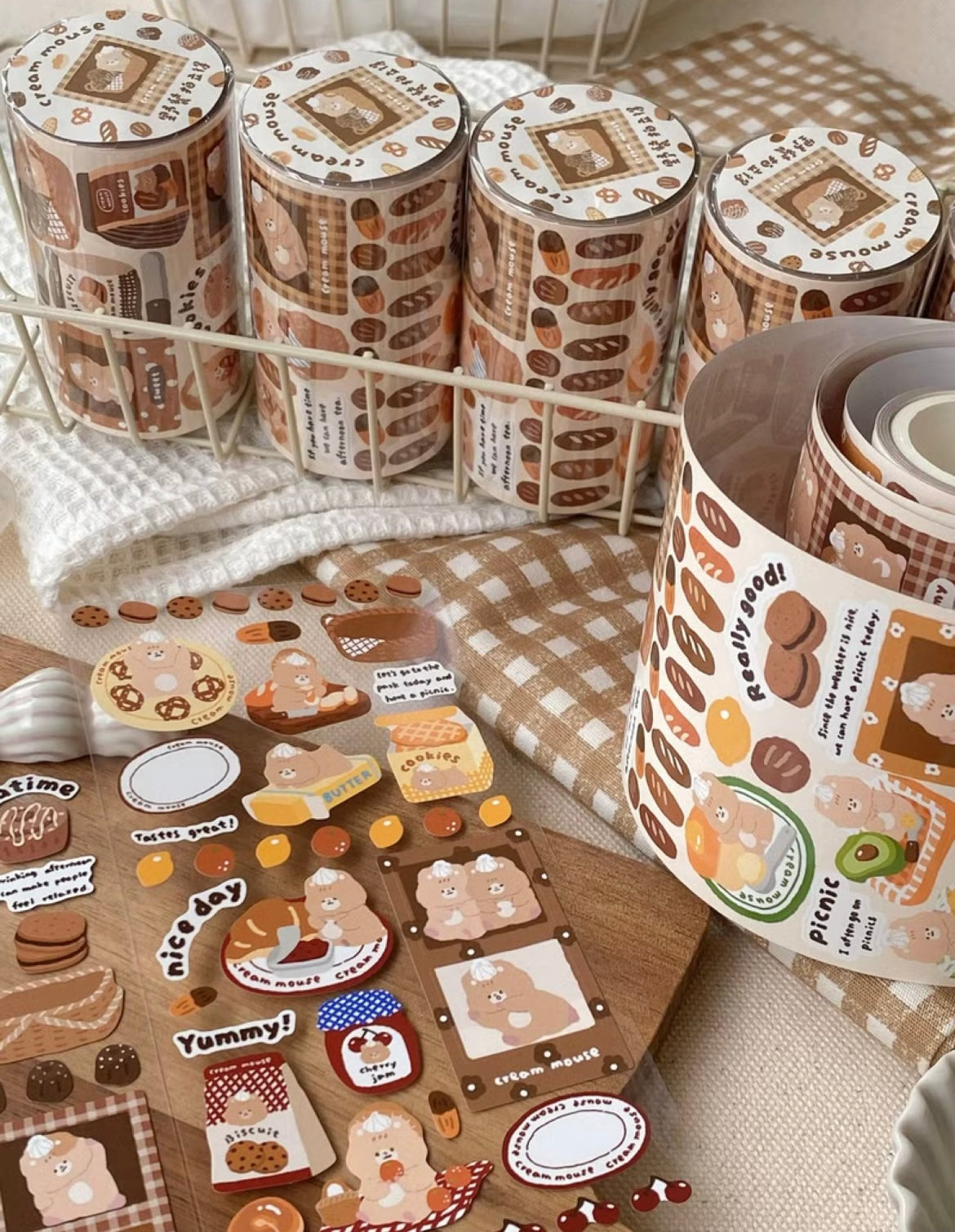 Picnic Polaroid Washi Tape/ 7cm die cut