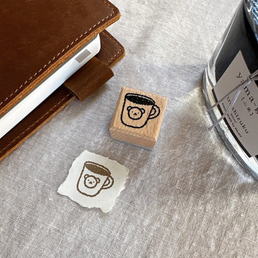 Bloom Paper Studio- Bear Mug Wooden Stamp