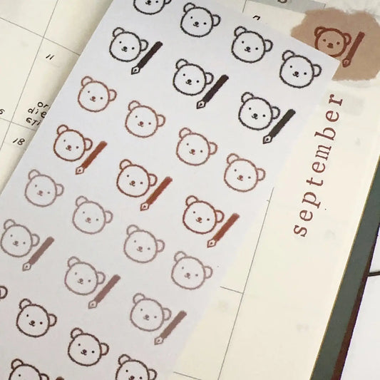 Bloom Paper Studio- Bear Journals Doodle Planner Journal Stickers